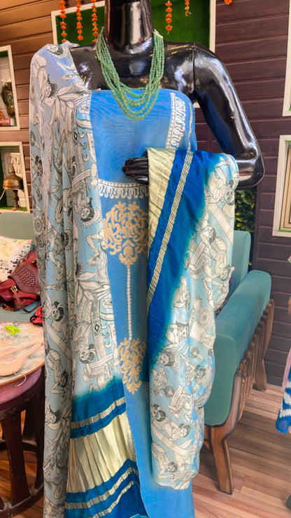ajarak kalamkari dupatta
