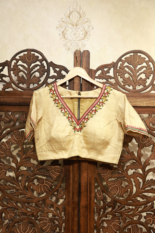 Noor Handloom V-Neck Blouse