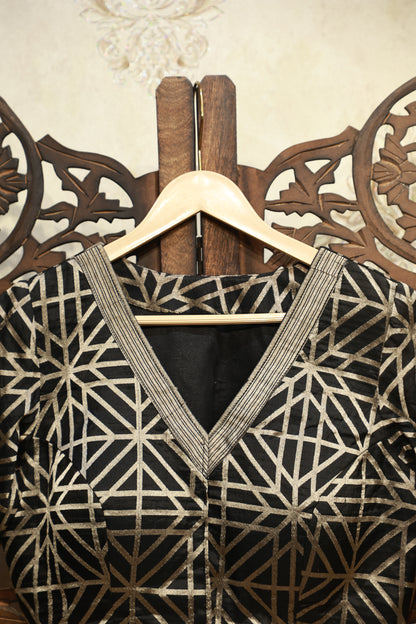 Noor Black Banarasi Zari Blouse