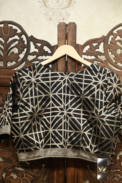 Noor Black Banarasi Zari Blouse