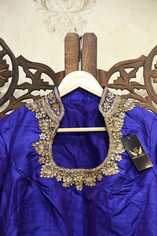 Noor Royal Purple Zari Work Blouse