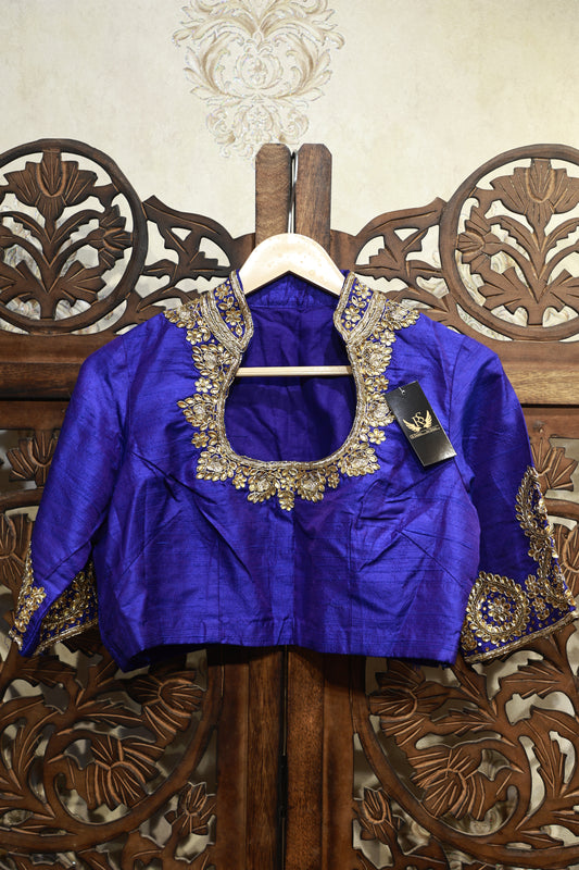 Noor Royal Purple Zari Work Blouse