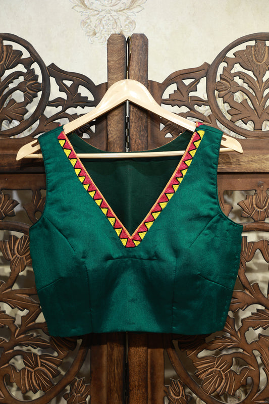 V-Neck work Silk Blouse