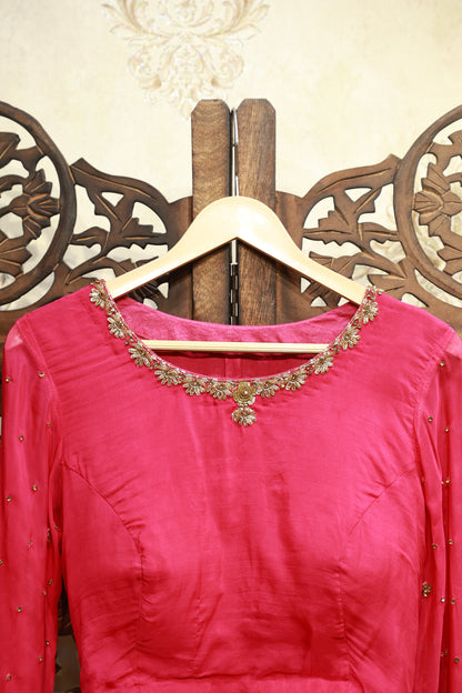 Gulaabi Tie-Up Blouse