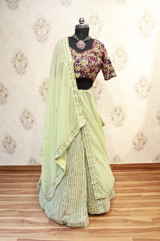 Embroidered Party Lehenga Set