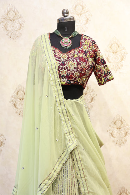 Embroidered Party Lehenga Set