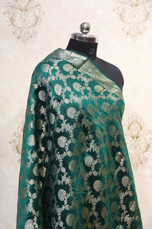 💚 Ira Emerald Banarasi Silk Dupatta