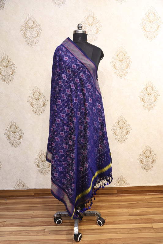 Neelaya Ikkat Poly Dupatta