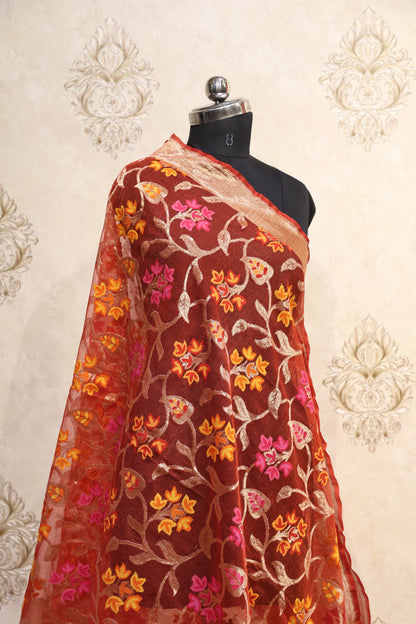 Zariya Floral Tissue Dupatta