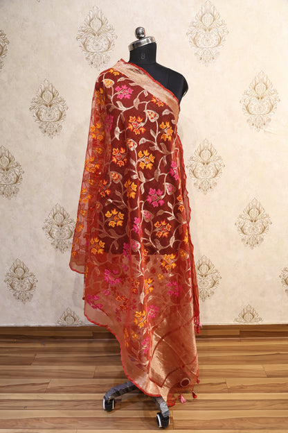 Zariya Floral Tissue Dupatta