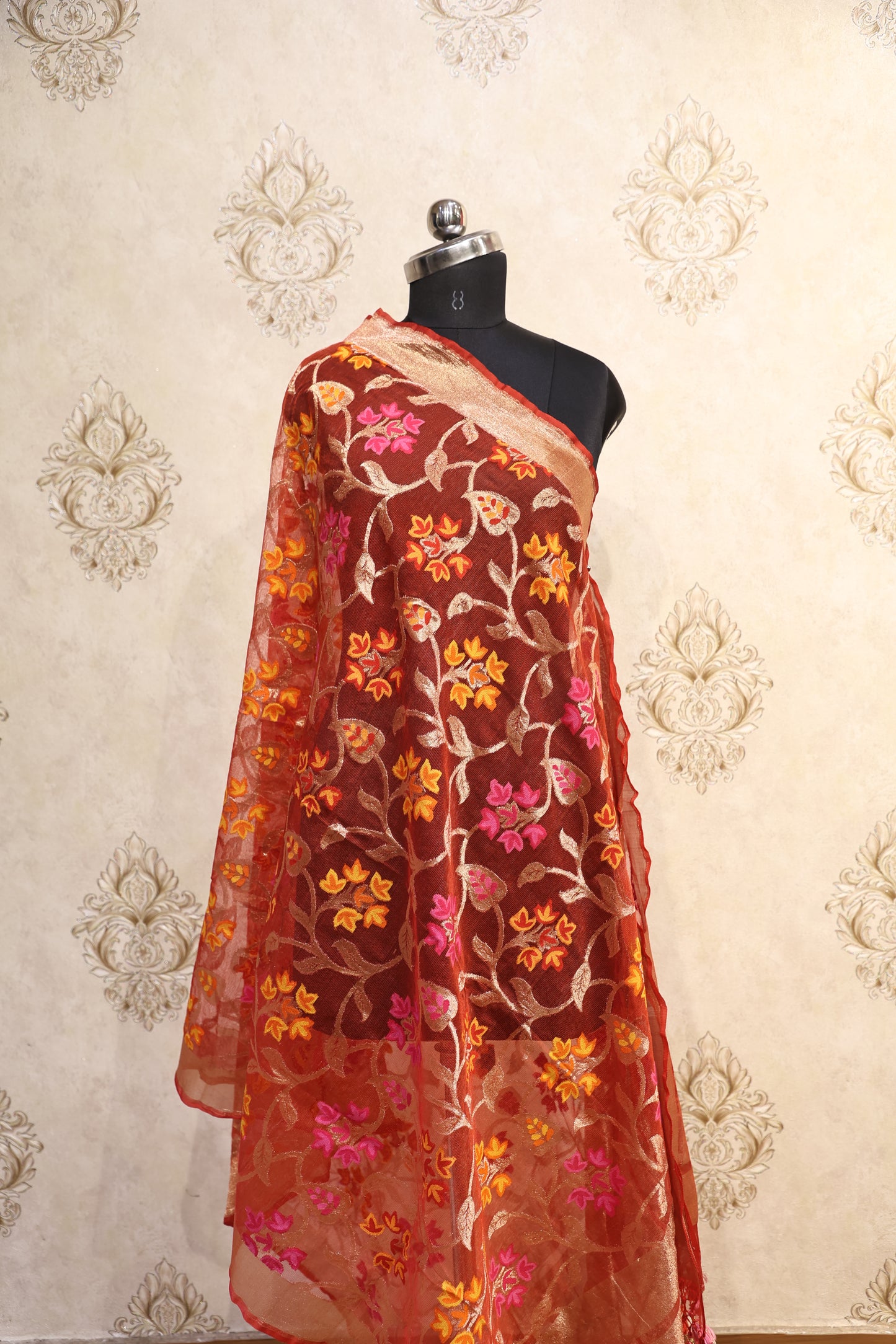 Zariya Floral Tissue Dupatta