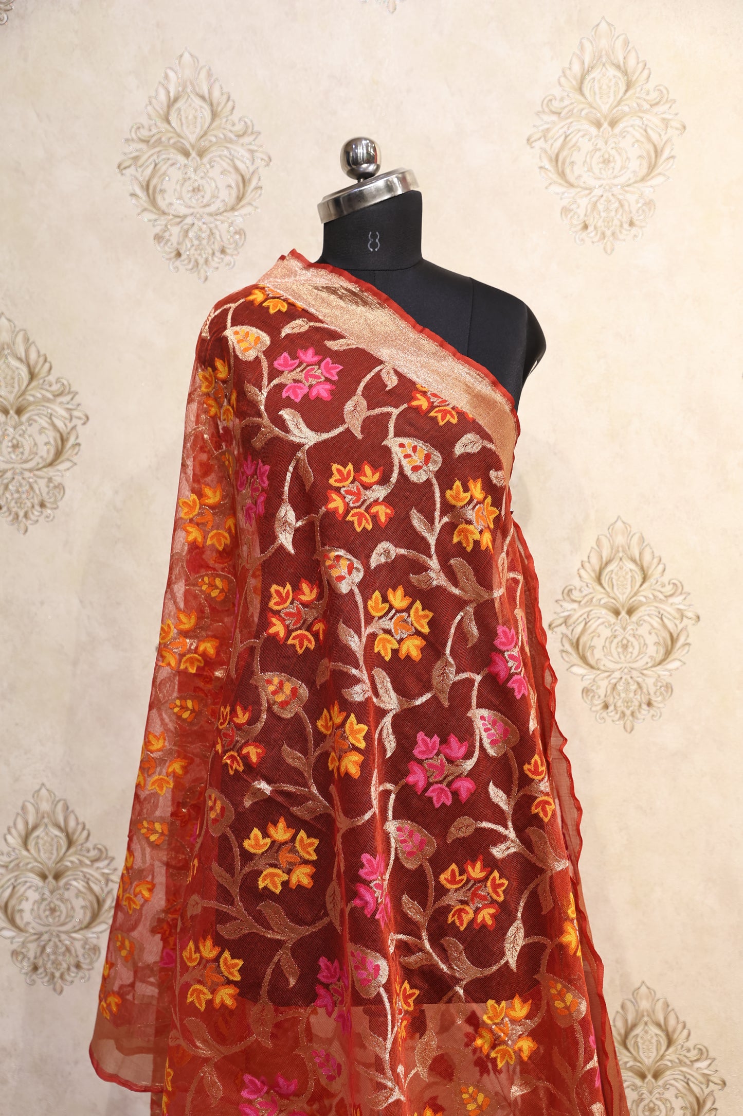 Zariya Floral Tissue Dupatta