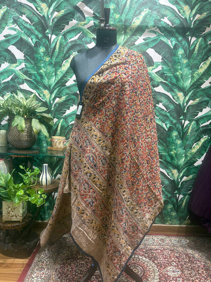 Rustic Kalamkari Cotton Dupatta