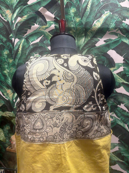 Sunshine & Peacock Kalamkari Ves