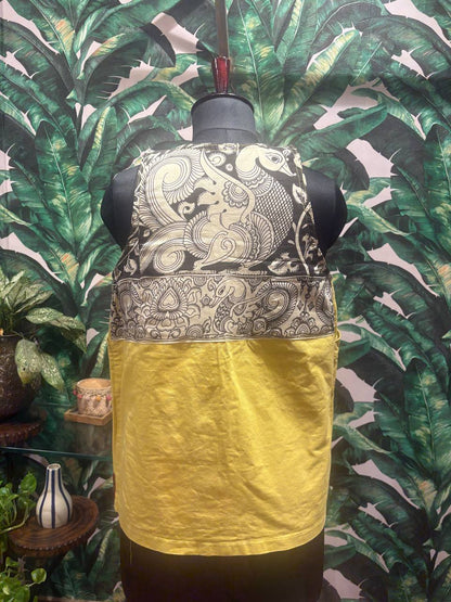 Sunshine & Peacock Kalamkari Ves
