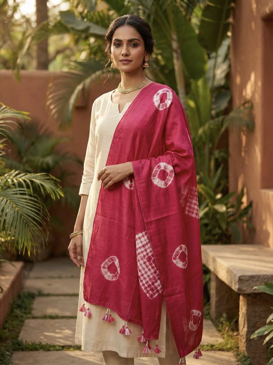 Mashro Shibori Handcrafted Stole