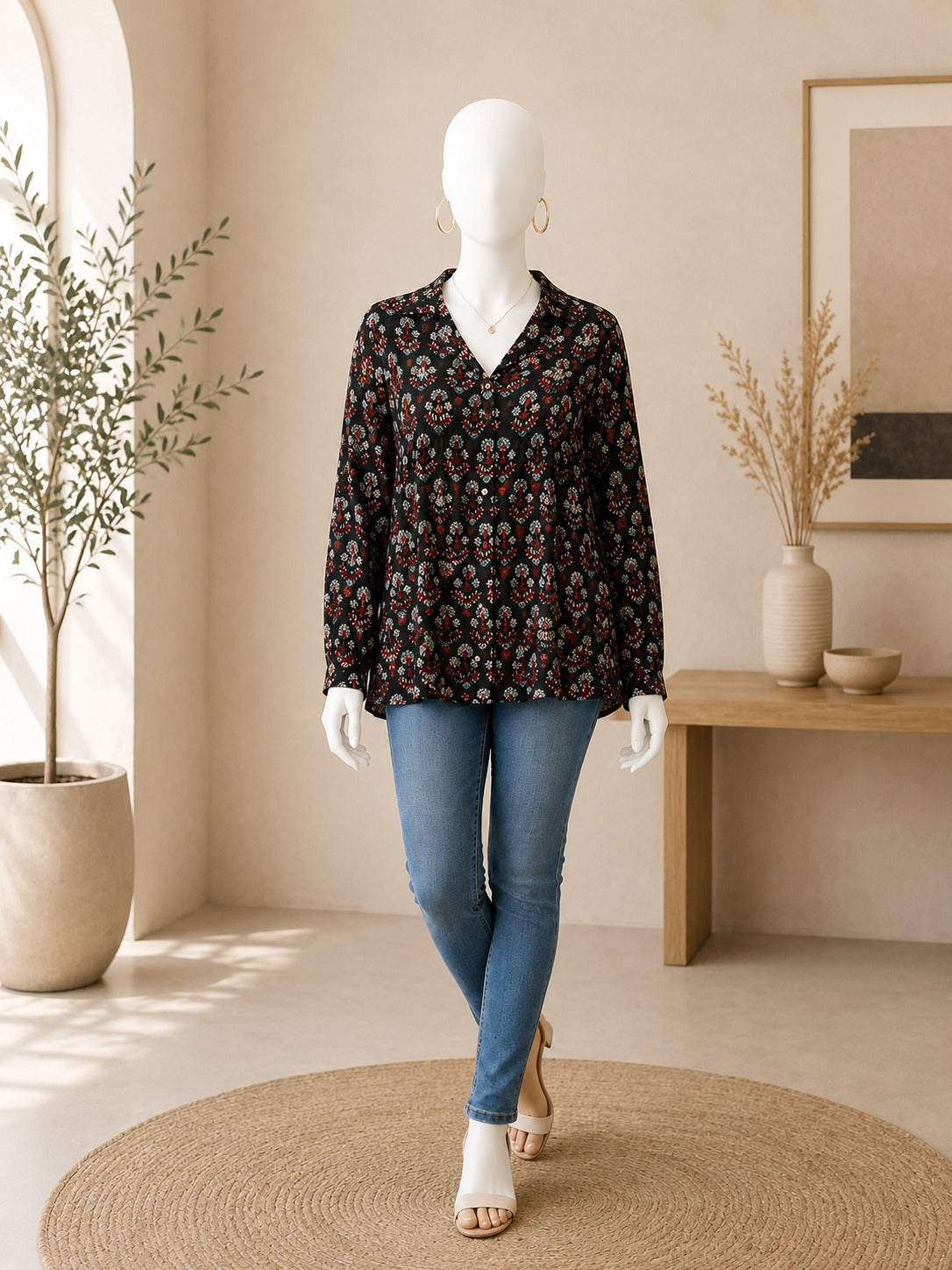 PRINTED SHIRT | Pure Modal Silk