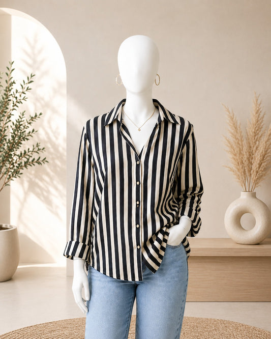 STRIPED SHIRT | Premium Modal Silk