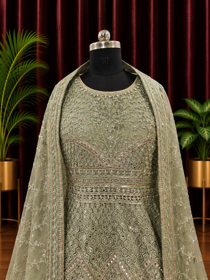 🤍 Pearl & Sequin Party-Wear Lehenga ✨