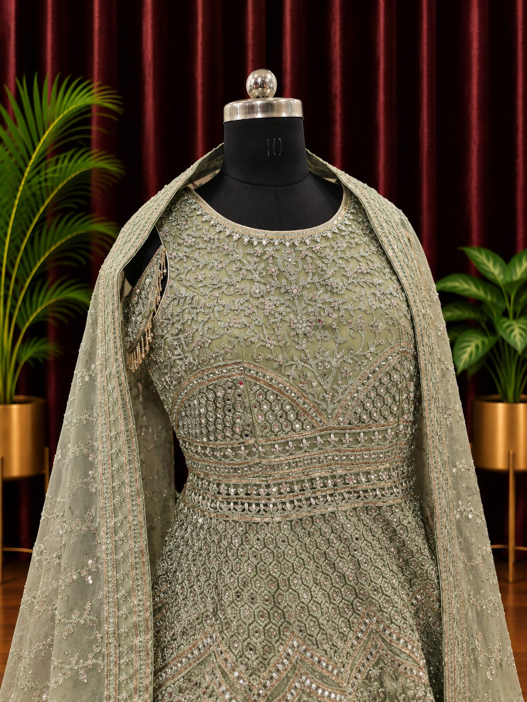 🤍 Pearl & Sequin Party-Wear Lehenga ✨