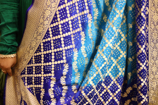 💙✨ Neem Jaal Zari Bandhani Dupatta&nbsp; ✨💙