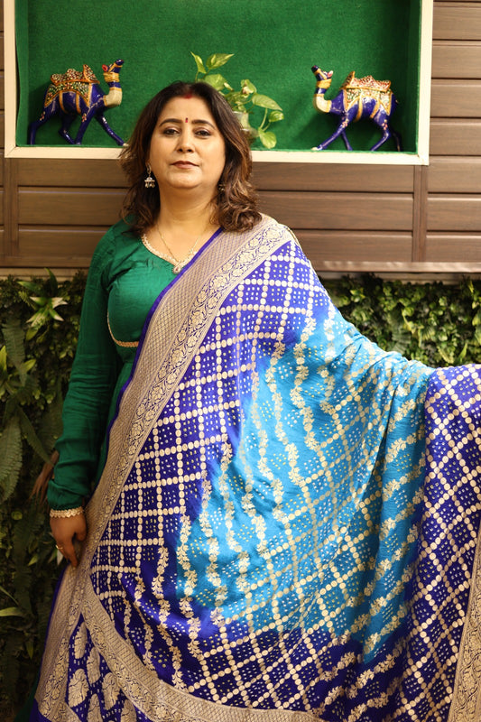 💙✨ Neem Jaal Zari Bandhani Dupatta&nbsp; ✨💙