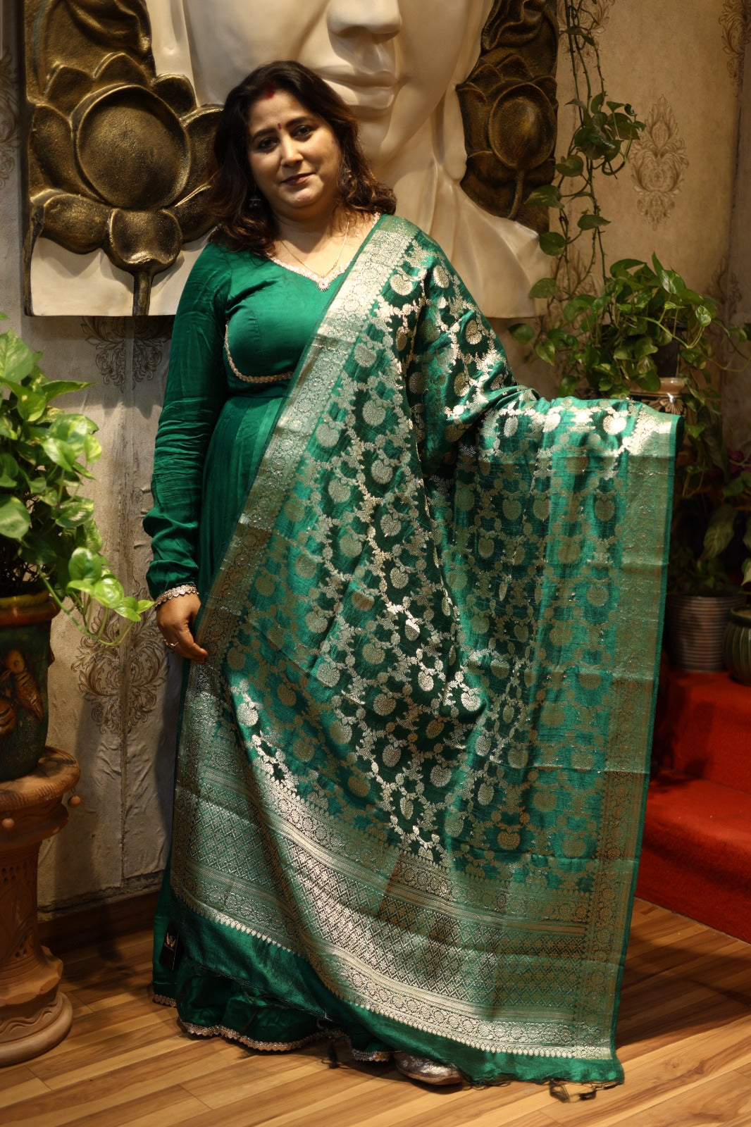 💚✨ Neem Jaal Zari Bandhani Dupatta ✨💚