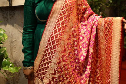 ❤️💚 Neem Jaal Zari Bandhani Dupatta ✨