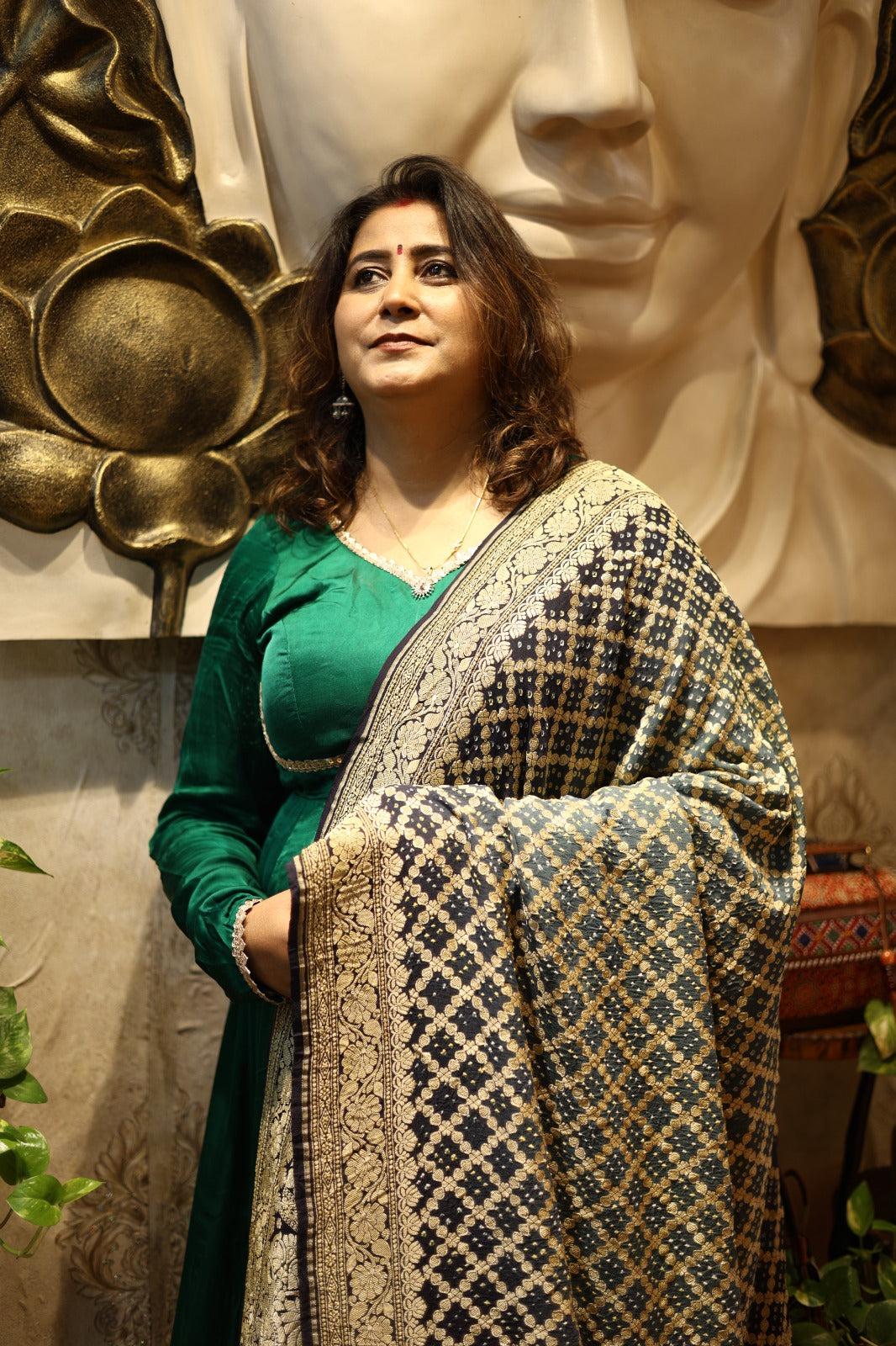 🖤✨Neem Jaal Zari Bandhani Dupatta ✨💚