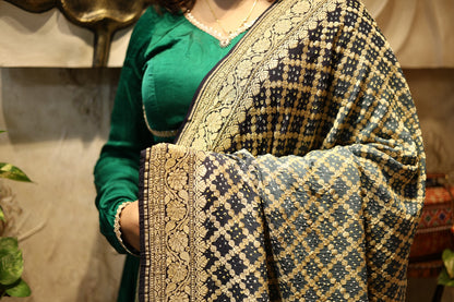 🖤✨Neem Jaal Zari Bandhani Dupatta ✨💚