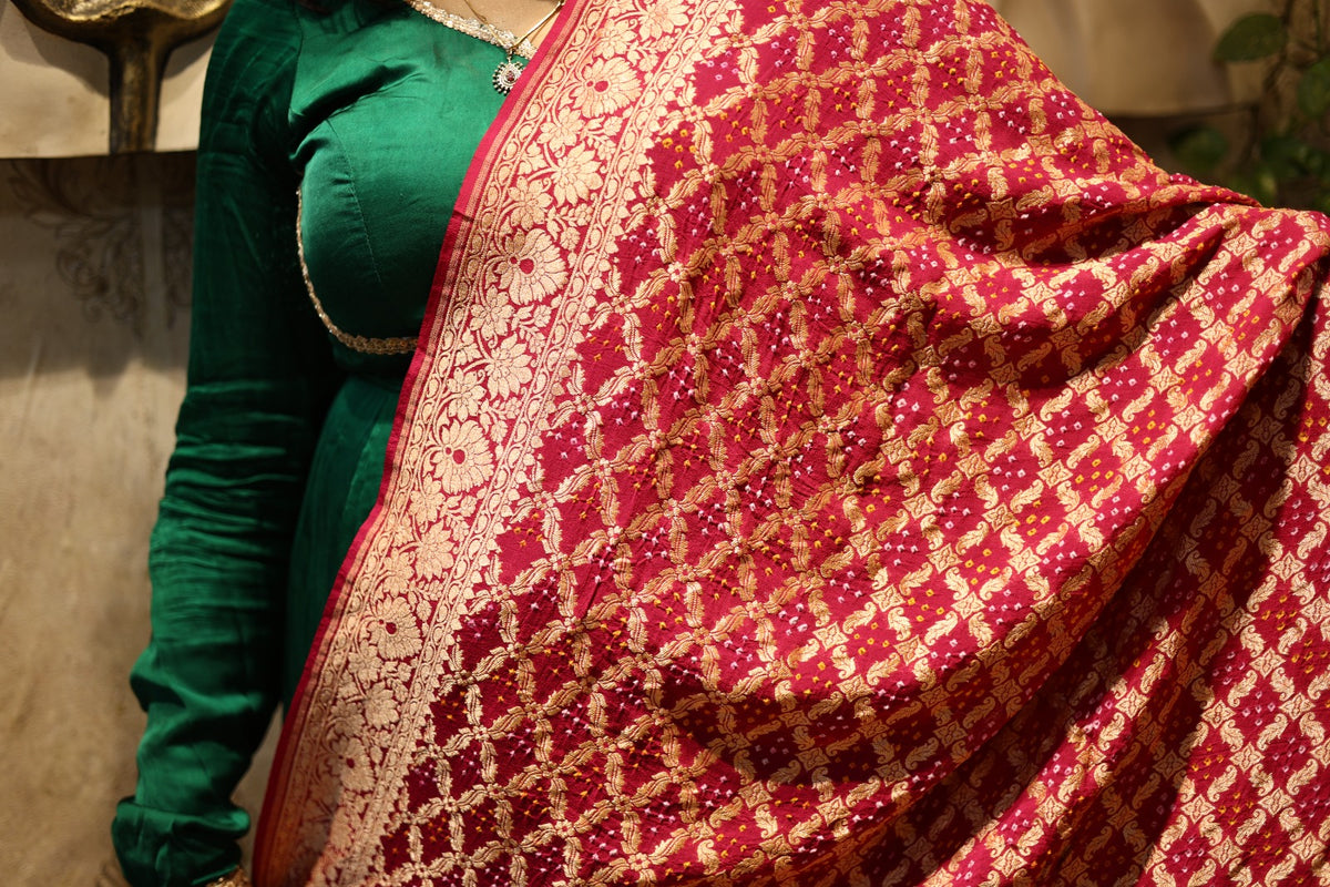 ❤️✨ Neem Jaal Zari Bandhani Dupatta✨🌸