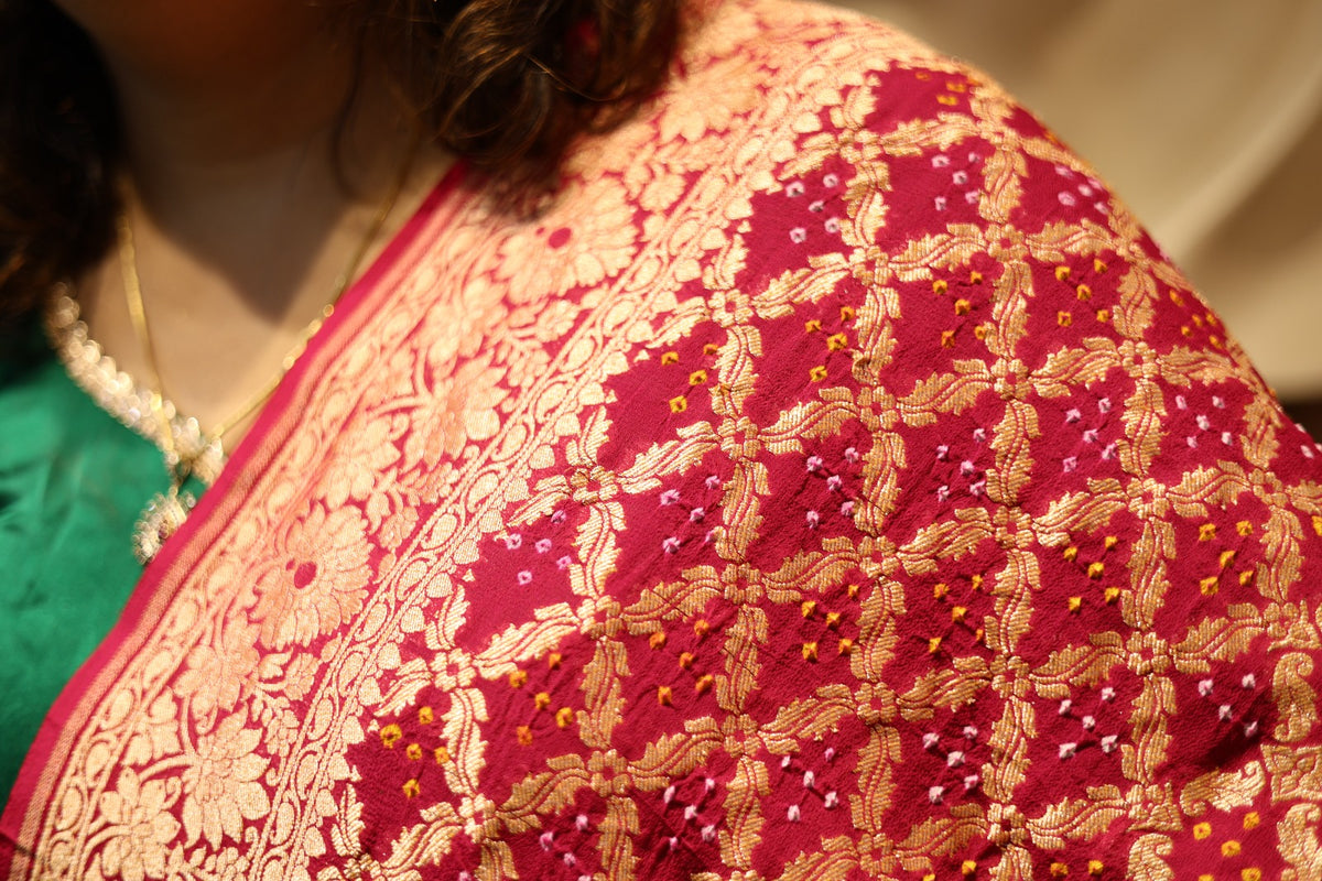 ❤️✨ Neem Jaal Zari Bandhani Dupatta✨🌸
