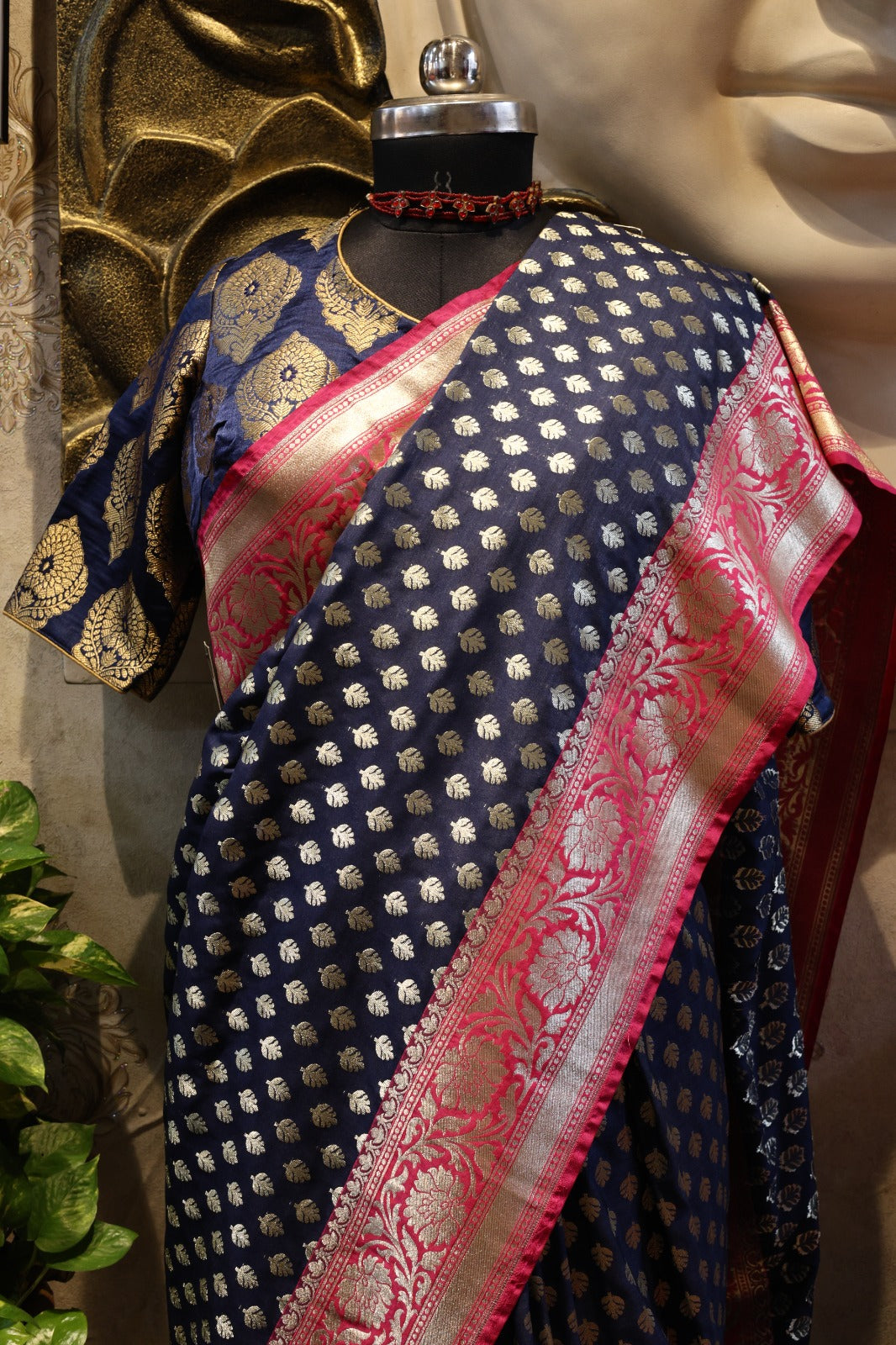 💙✨ Khatan Banarasi Saree – Royal Elegance ✨💗