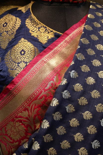 💙✨ Khatan Banarasi Saree – Royal Elegance ✨💗