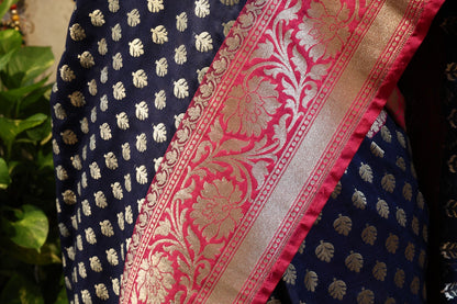 💙✨ Khatan Banarasi Saree – Royal Elegance ✨💗