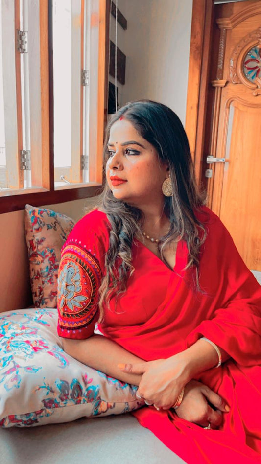 viganharta ganesha madhubani blouse