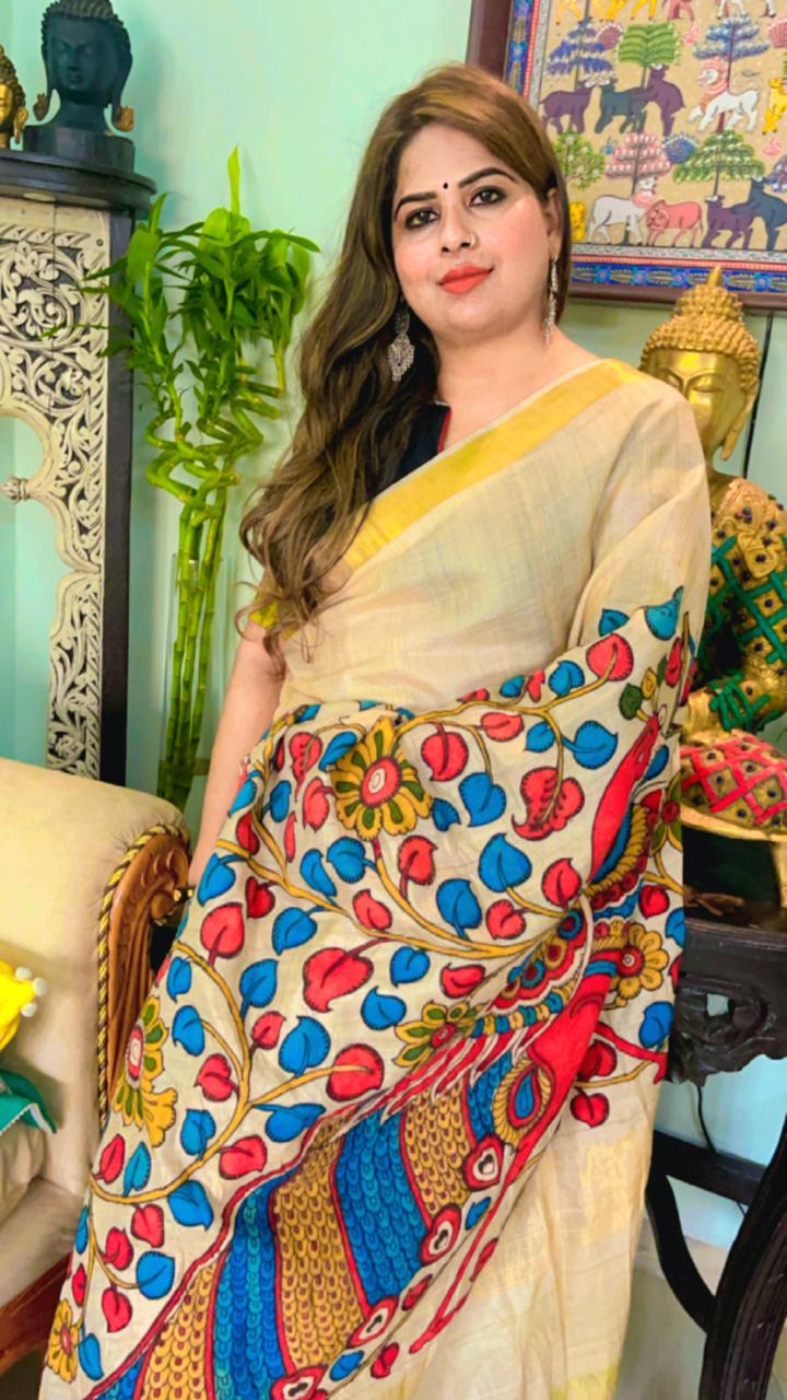 kalamari saree pure tassar