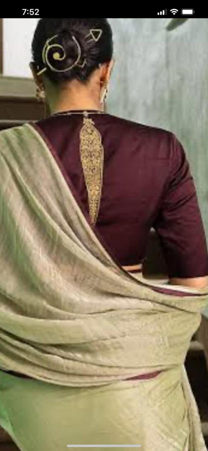 designer blouse on crep silk