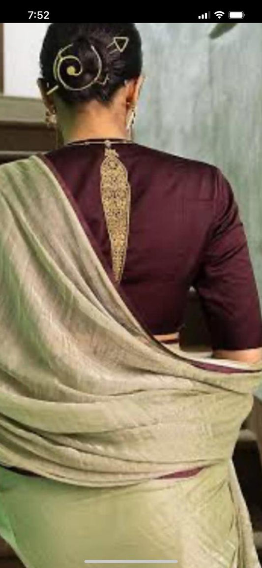 designer blouse on crep silk
