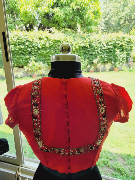 HAND MADE WORK ON  PURE CREPE SILK