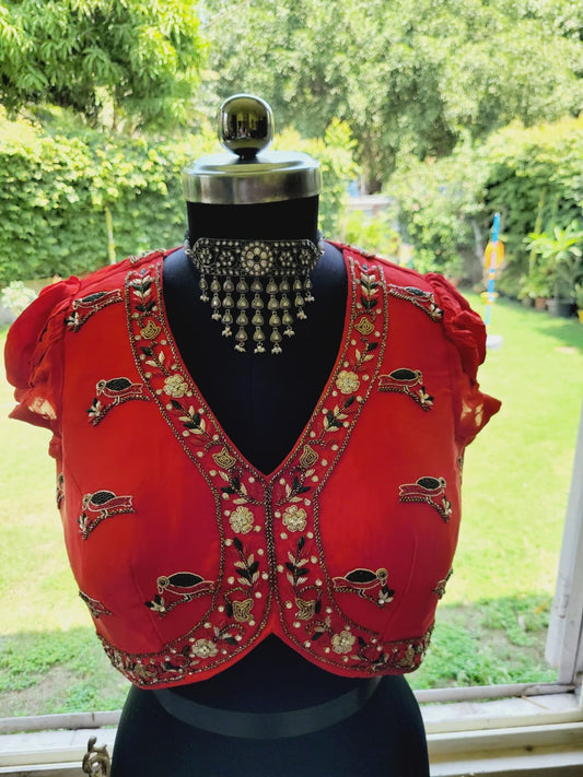 HAND MADE WORK ON  PURE CREPE SILK