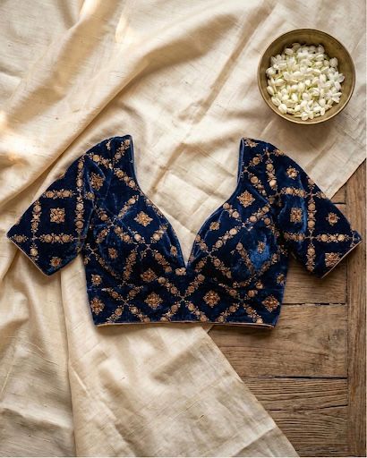 Velvet Banarasi Designer Blouse for Women