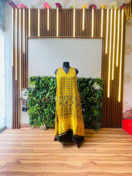 Rosaya Mustard Yellow Modal Kurta
