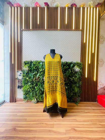Rosaya Mustard Yellow Modal Kurta