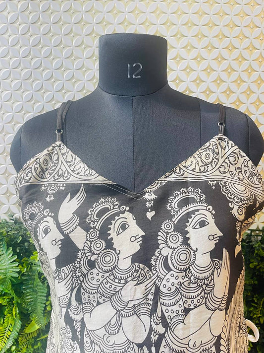 Devangana Kalamkari Mirror Skirt Set