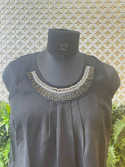 Rosaya Midnight Kutch Embellished Top