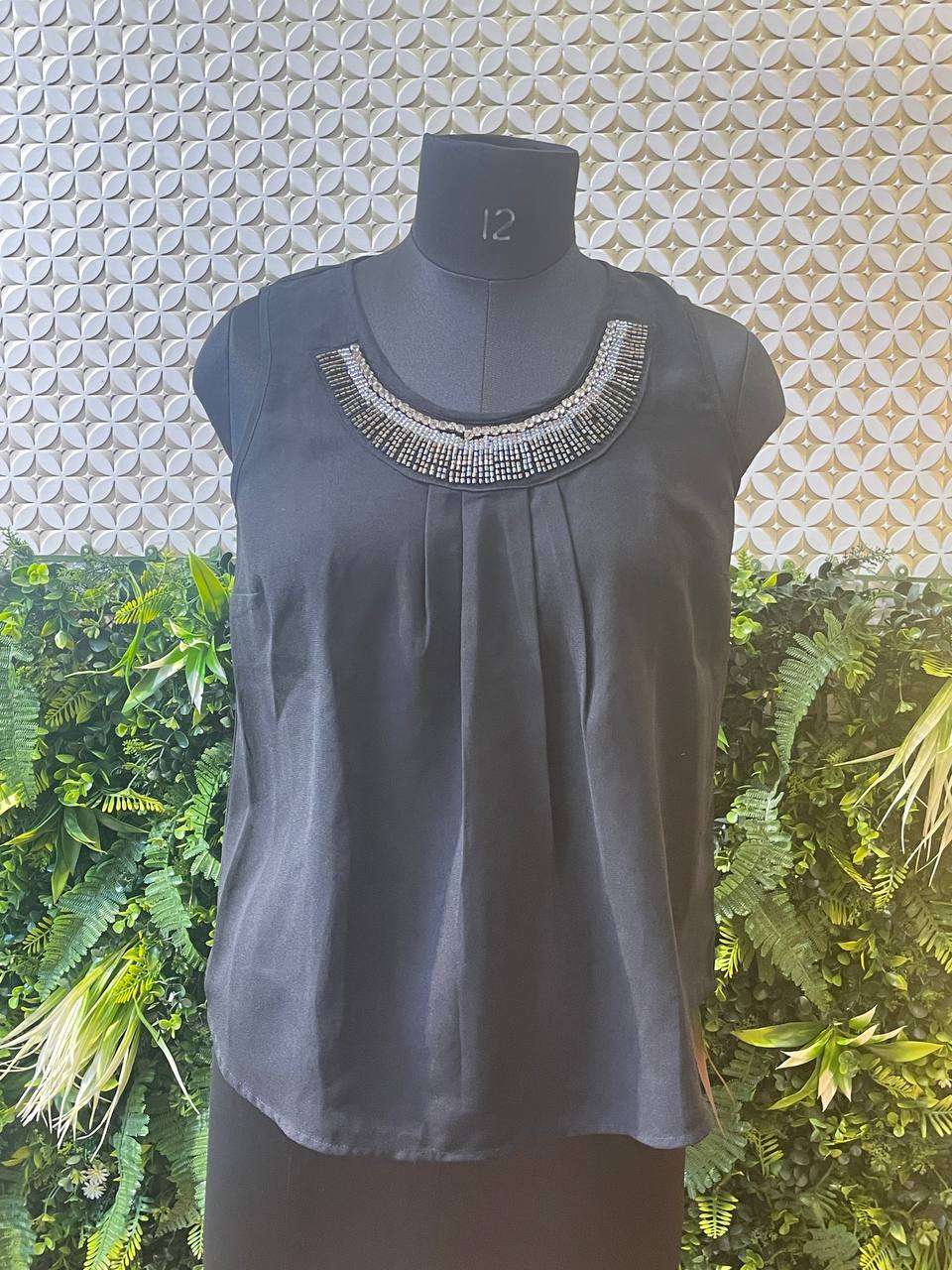 Rosaya Midnight Kutch Embellished Top