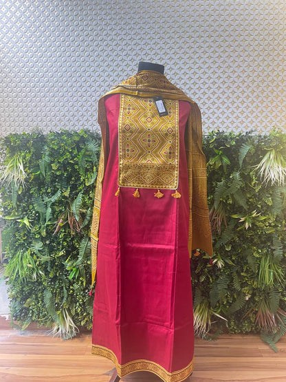 Rosaya Kutch Bandhani Suit Set with Gota Patti Dupatta