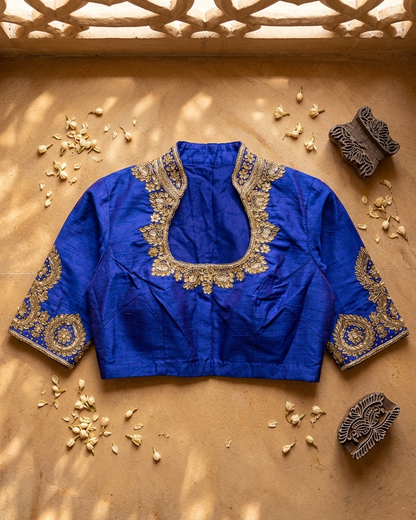 Noor Royal Purple Zari Work Blouse