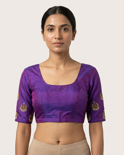 Royal Amethyst Embroidered Blouse